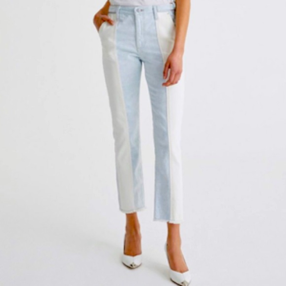 “NEW” AG Adriano Goldschmied The Isabelle High-Rise Straight Crop Jean - Picture 1 of 8